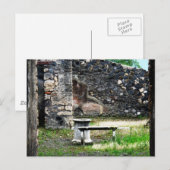 Carte Postale Fontaine en marbre de la cour Pompei (Devant / Derrière)