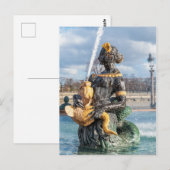 Carte Postale Fontaine maritime de la place de la Concorde - Par (Devant / Derrière)