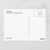 Carte postale Fontaine Paris (Dos)