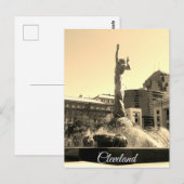 Carte Postale Fontaine Sepia Cleveland (Devant / Derrière)