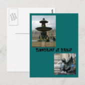 Carte Postale Fontaines de Paris (Devant / Derrière)