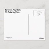 Carte Postale Fontaines du Vatican, Bernini (Dos)