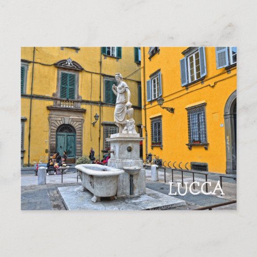 Carte Postale Fontana della Pupporona, Lucques, Italie (Devant)