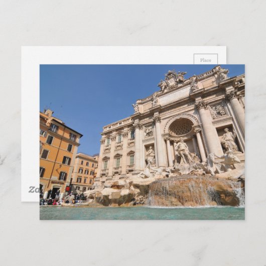 Carte Postale Fontana di Trevi à Rome, Italie (Devant / Derrière)