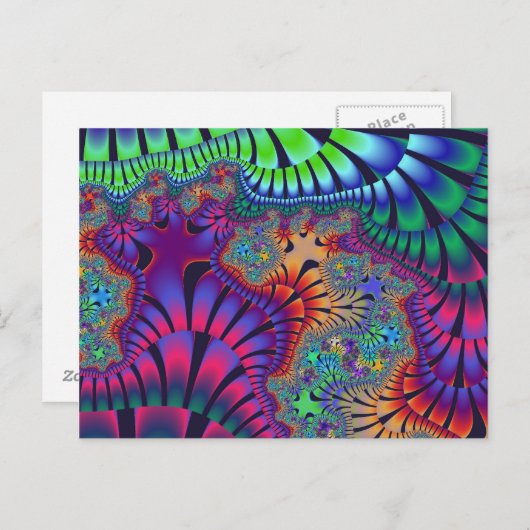 Carte Postale Fonte verte et violette (Devant / Derrière)