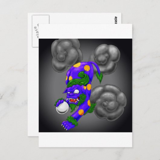 Carte Postale Foo Dog (Devant / Derrière)