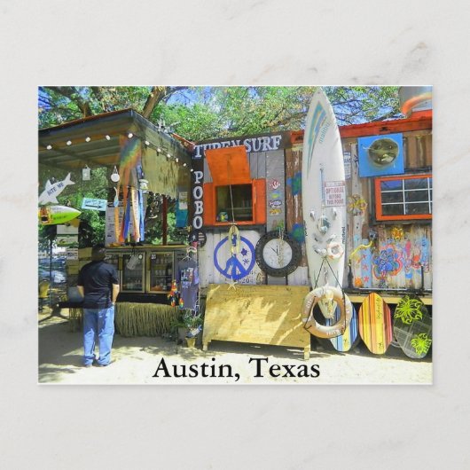 Carte Postale Food Truck, Austin Texas (Devant)