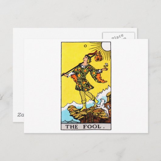 Carte Postale fool de tarot (Devant / Derrière)
