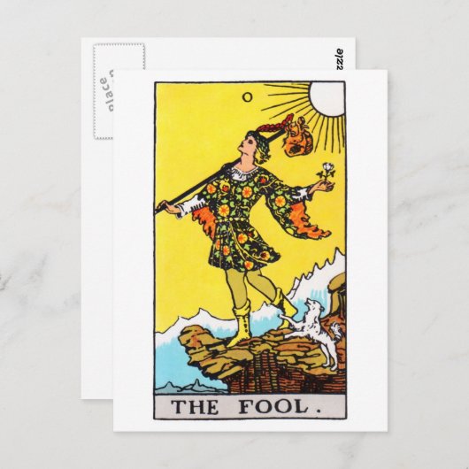 Carte Postale fool de tarot (Devant / Derrière)
