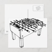 Carte Postale Foosball - Football de table (Devant / Derrière)