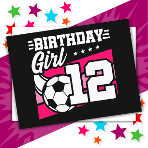 Carte Postale Foot de football à 12 ans Anniversaire 12e fille