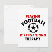 Carte Postale football (Devant / Derrière)