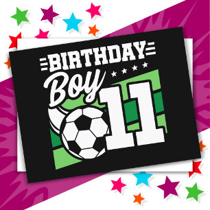 Carte Postale Football 11 ans Football Enfants 11e anniversaire 