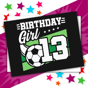 Carte Postale Football 13 ans Football 13e anniversaire fille