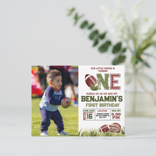 Carte Postale Football 1re année anniversaire de descente (Debout devant)