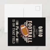 Carte Postale Football américain de l'Ohio Cleveland (Devant / Derrière)