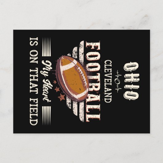 Carte Postale Football américain de l'Ohio Cleveland (Devant)