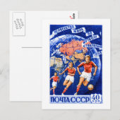 Carte Postale Football CCCP (Devant / Derrière)