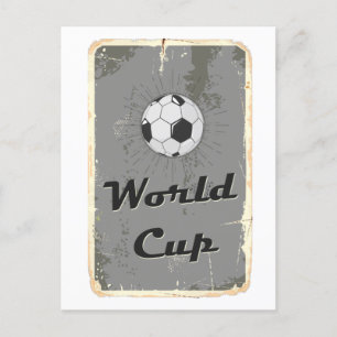 Carte Postale Football Coupe du Monde Style Vintage Poster Art D