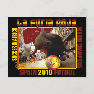 Carte Postale Football du football de Taureau d'Espagnol de
