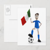 Carte Postale Football en Italie (Devant / Derrière)