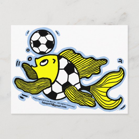 Carte Postale Football Fish Soccer (Devant)