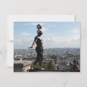 Carte Postale Football Freestyle à Montmartre, Paris