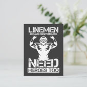 Carte Postale Football Lineman Parce Que Les Quartiers-Bons Ont  (Debout devant)