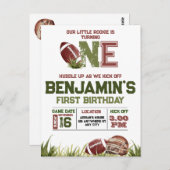 Carte Postale Football Première Année Down Fête d'anniversaire F (Devant / Derrière)