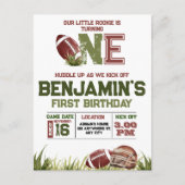 Carte Postale Football Première Année Down Fête d'anniversaire F (Devant)