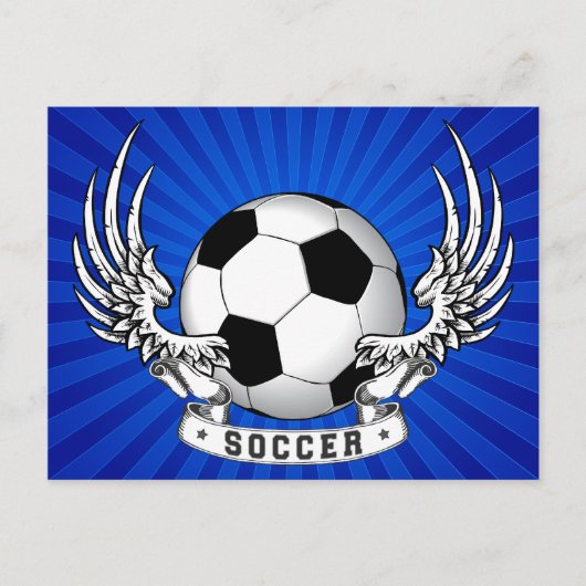Carte postale Football Soccer Wings (Devant)