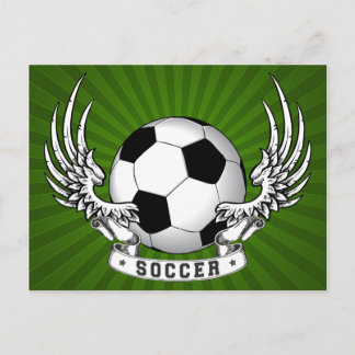 Carte postale Football Soccer Wings