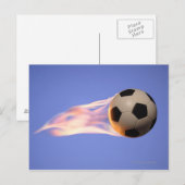 Carte Postale Football sur flamme (Devant / Derrière)