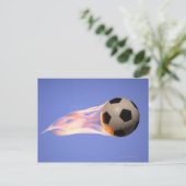 Carte Postale Football sur flamme (Debout devant)