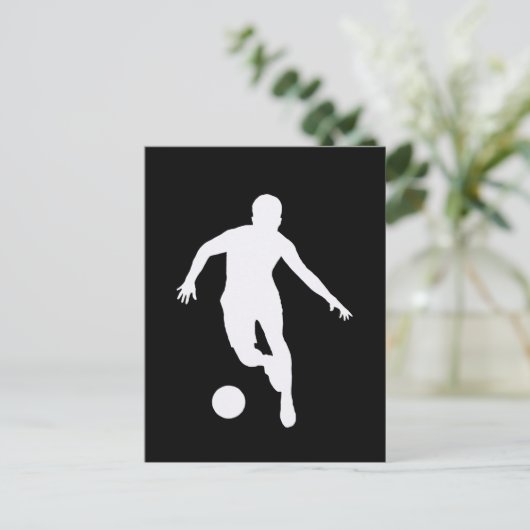 Carte Postale FOOTBALLER ( Silhouette blanche ) (Debout devant)