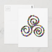 Carte Postale Force du Triskelion celtique (Devant / Derrière)