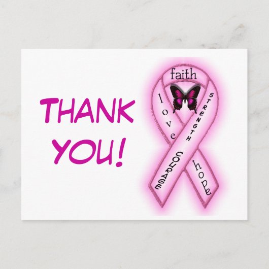 Carte Postale Force et courage Merci (Devant)