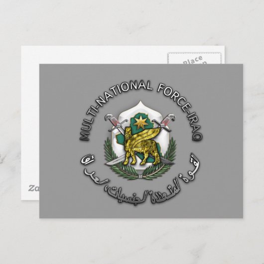 Carte Postale Force multinationale - Irak (Devant / Derrière)