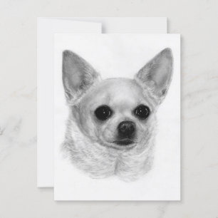Carte Postale Force silencieuse - Peint à la main Chihuahua Art