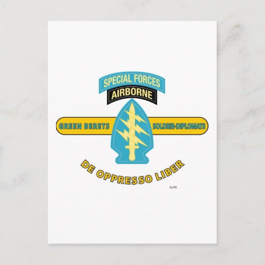 CARTE POSTALE FORCES SPÉCIALES AIRBORNE "DE OPPRESSO LIBER" (Devant)