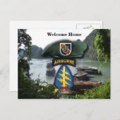 Carte Postale Forces spéciales de l'armée de l'air vert bérets v (Devant / Derrière)