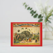 Carte Postale Forepaugh & Sells Brothers Elephants Poster Circus (Debout devant)