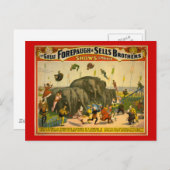 Carte Postale Forepaugh & Sells Brothers Elephants Poster Circus (Devant / Derrière)