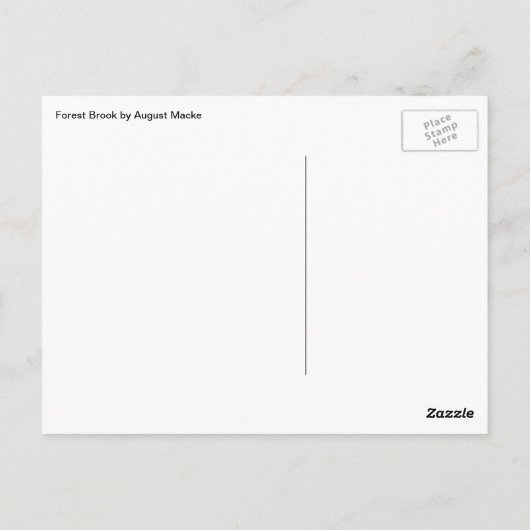 Carte Postale Forest Brook par August Macke Expressionnisme Vint (Dos)