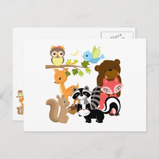 Carte Postale Forest Friends (Devant / Derrière)