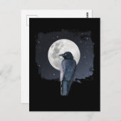 Carte Postale Forest Raven Cold Moon (Devant / Derrière)