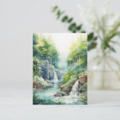 Carte Postale Forest Waterfall (Debout devant)