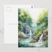 Carte Postale Forest Waterfall (Devant / Derrière)