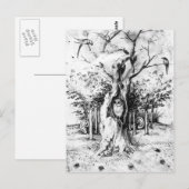 Carte Postale Forêt auditive et champ de vision par Hieronymus B (Devant / Derrière)
