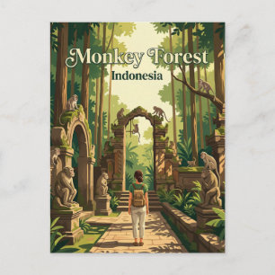 Carte Postale Forêt aux singes d'Ubud Indonésie